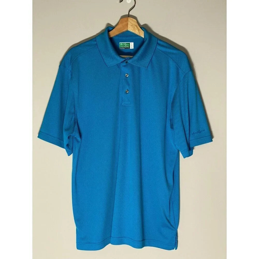 Ben Hogan Men's Golf Performance Short Sleeve Polo Shirt Bright Blue Size: Large - Picture 4 of 16